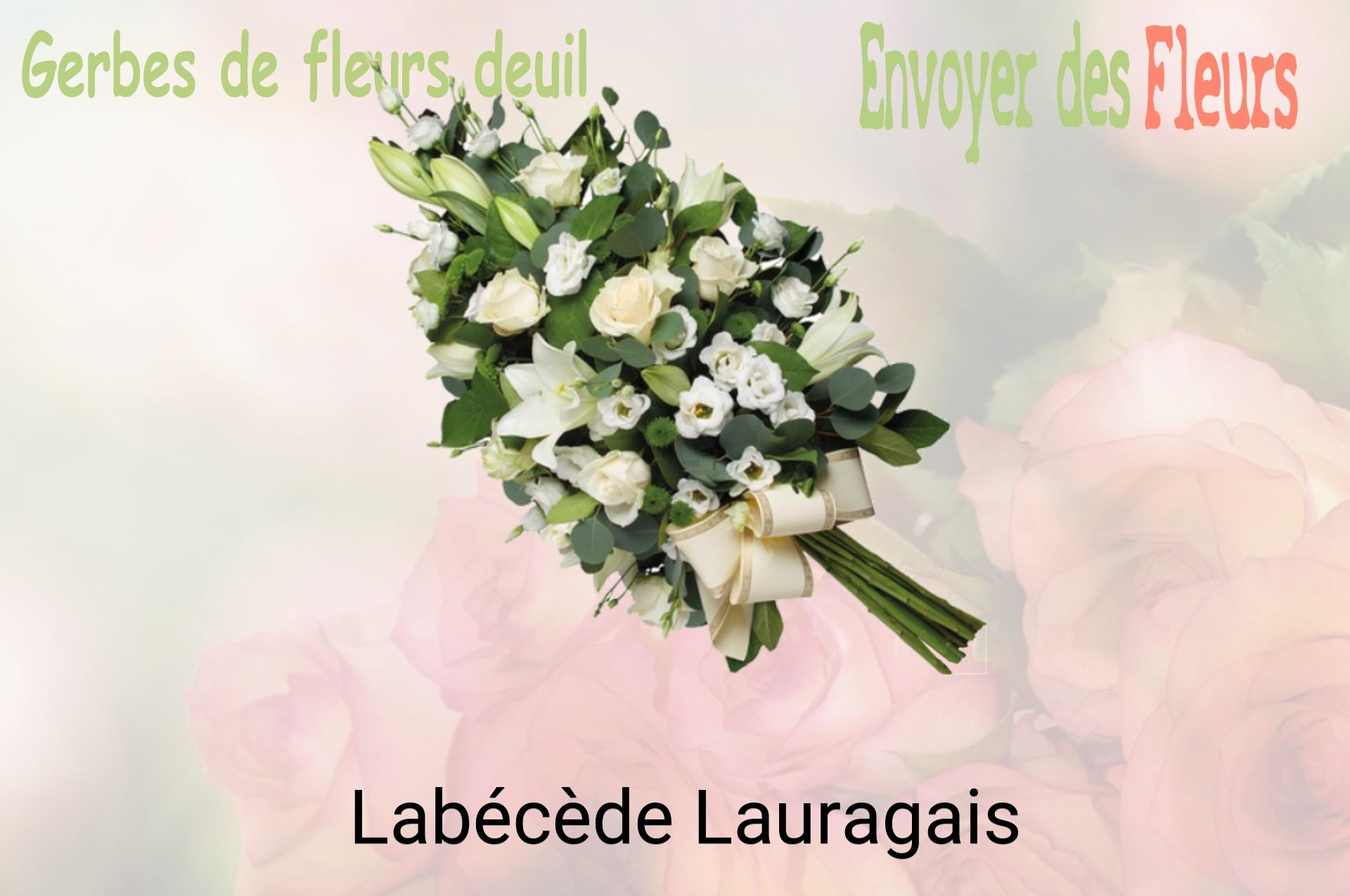 Gerbe de fleurs de deuil livrée à Labécède-Lauragais